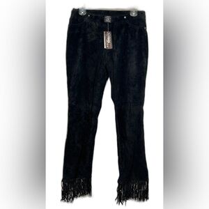 Vintage FUBU The Collection Leather Fringe Pants